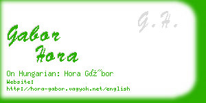 gabor hora business card